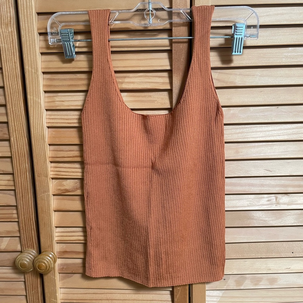 Sandro Paris Brown and yellow Tank Top Set